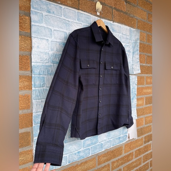 BOSS Owen Shadow Check Button-Up Overshirt size large - Picture 5 of 17